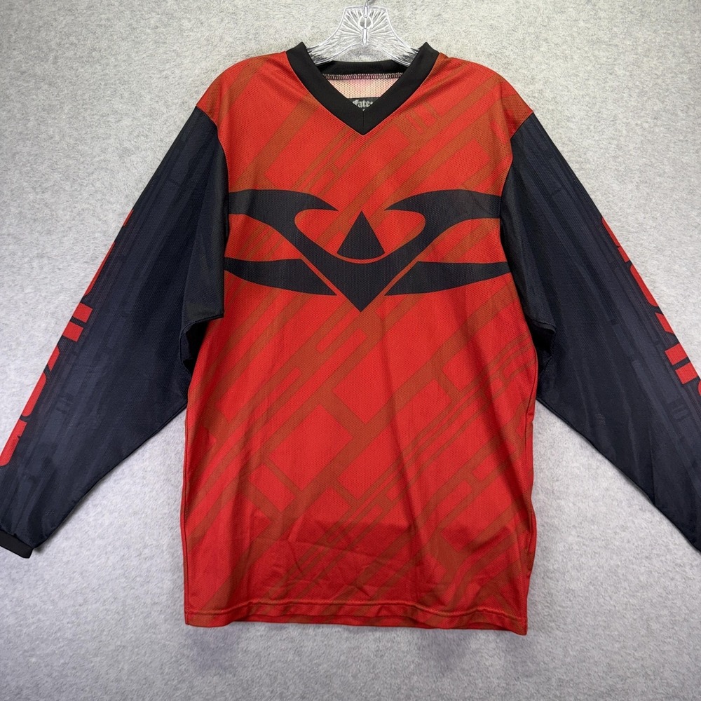 Valken Fate Shirt Mens Small Red Long Sleeve Mesh Paintball Jersey Top